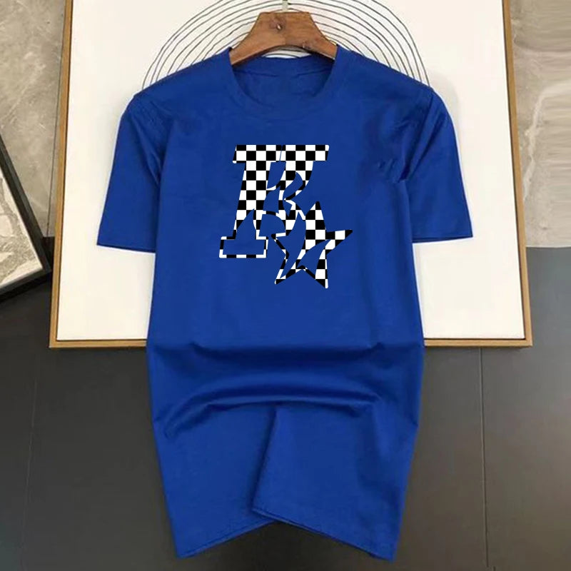 2023 Men's and Women's New Star K Top Basic Cotton T-shirt Summer round neck fashionable casual short sleeves