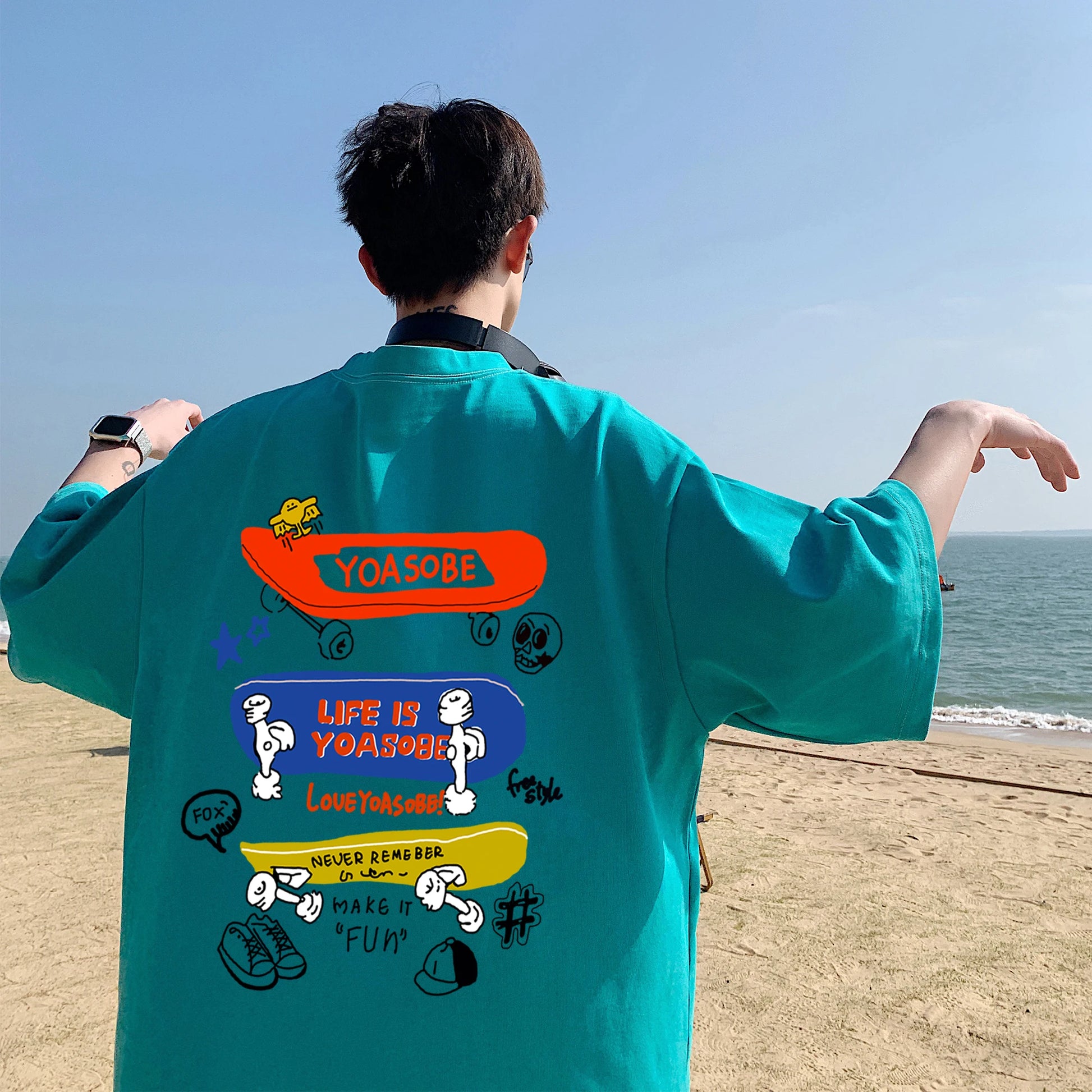 2025 New Men's T-Shirt Summer Pleasant Printed Short Sleeve O-neck Cotton High Quality Casual Tops Oversized Male Clothes