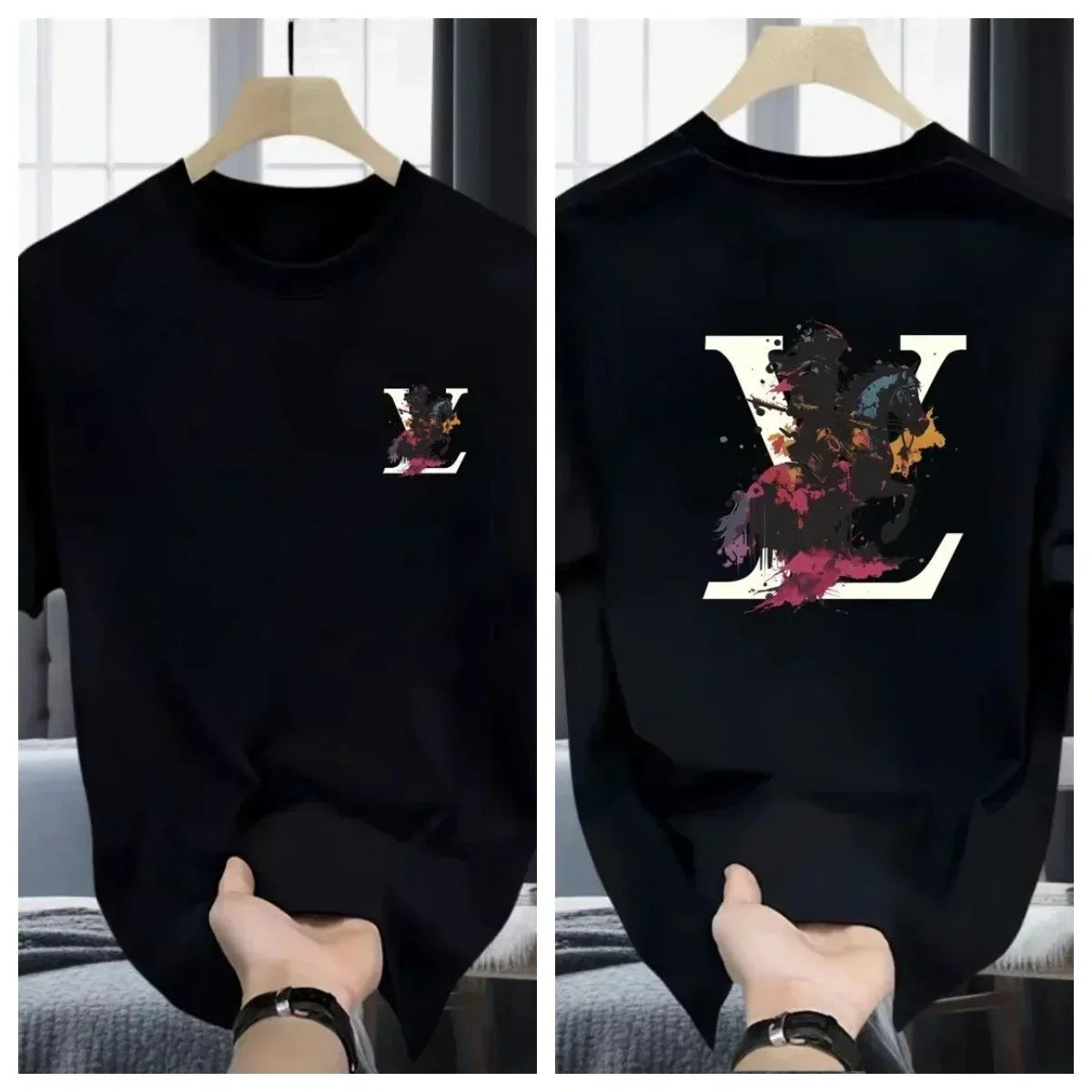 2024 Cotton luxury brand letter-printed short-sleeved Men's and Women's T-shirts Casual men's and women's O-collar T-shirts