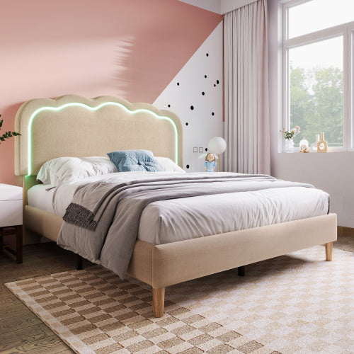 Gepolstertes Bett Aus Rosa Samt - Your Shopify