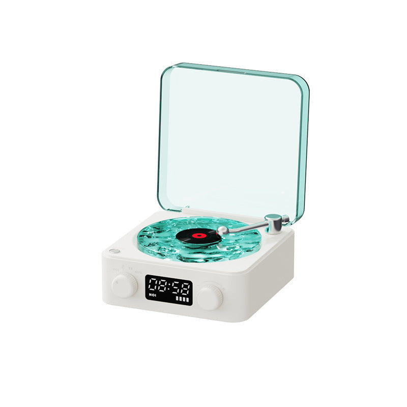 Retro Turntable Speaker Wireless Bluetooth-compatible 5.0 Vinyl Record Player Stereo Sound With White Noise RGB Projection Lamp Effect - Your Shopify