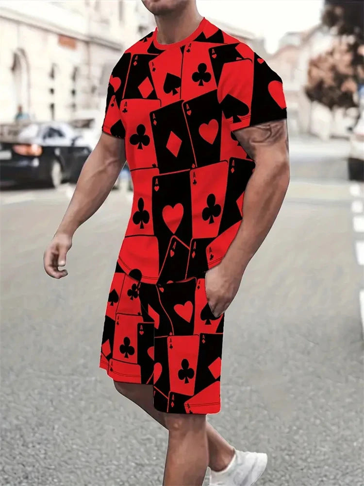 Personality Men's 3D Digital Printing Suit