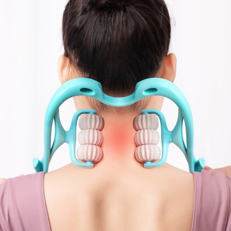 Multifunctional Manual Six-wheel Neck Massager Massage Relieve Roller Massage Tool - Your Shopify