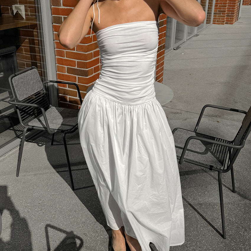 Autumn White European Flower Dress - Your Shopify