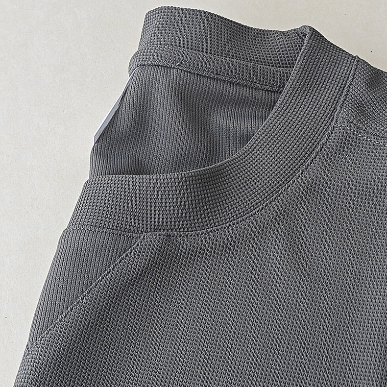 Waffle Heavy Short-sleeved T-shirt For Men - Your Shopify