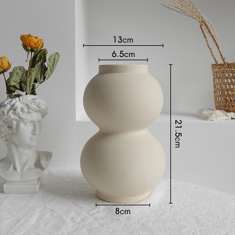 Simplicity Ceramic Vase Dry Flower Arrangement Home Decoration Ornament Living Room Display Art Vases - Your Shopify