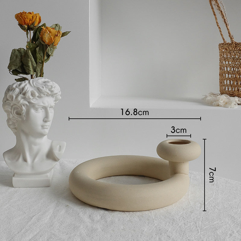 Simplicity Ceramic Vase Dry Flower Arrangement Home Decoration Ornament Living Room Display Art Vases - Your Shopify