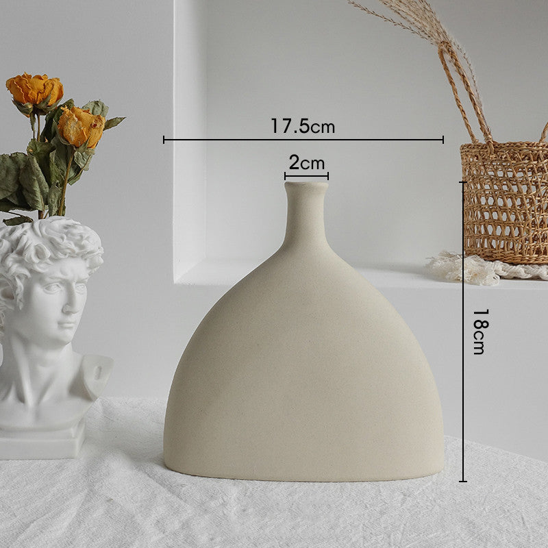 Simplicity Ceramic Vase Dry Flower Arrangement Home Decoration Ornament Living Room Display Art Vases - Your Shopify