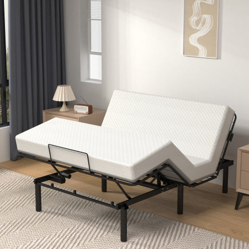 Zero Clearance Adjustable Bed Base Frame Head And Foot Incline Quiet Motor Queen Size Zero Gravity, Dual USB A C Ports - Your Shopify