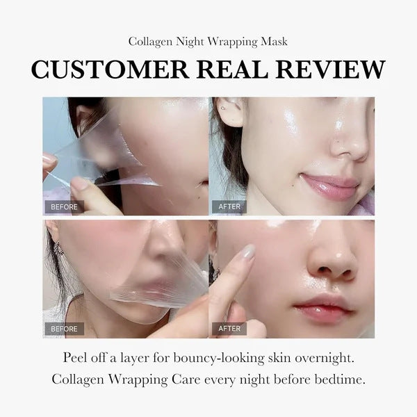 Face Night Mask Collagen Wrapping Mask Natural Ingredients Firming Elasticity & Hydration Anti-wrinkle For Skin Care - Your Shopify