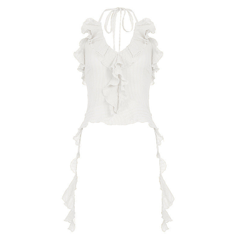 Summer Beach Vacation Style Backless Sexy Short Sling