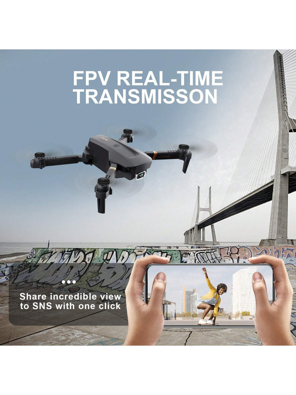 UK 4DRC V4 Foldable Mini Drone With Camera 4K 1080P HD Drone ,3 Batteries,Drones For Adults Kids,Remote-controlled Quadcopter,Logistics Is Randomly Sent By Evri,Royal Mail,Amazon Logistics,