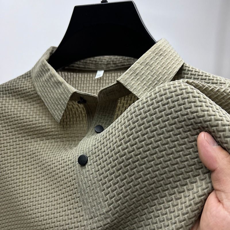 Mesh Ice Silk Short Sleeve Shirt - Your Shopify