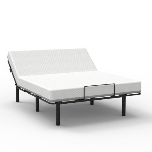 Zero Clearance Adjustable Bed Base Frame Head And Foot Incline Quiet Motor Queen Size Zero Gravity, Dual USB A C Ports - Your Shopify