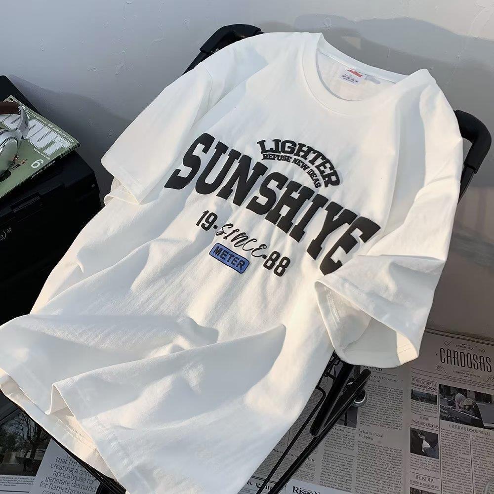 Fashion Brand Hong Kong Style Short Sleeve T-shirt Men's Loose Casual - Your Shopify