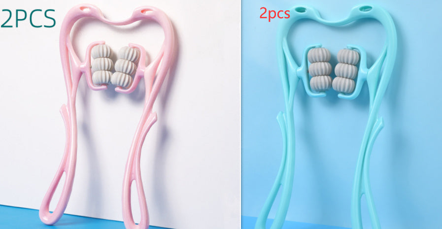 Multifunctional Manual Six-wheel Neck Massager Massage Relieve Roller Massage Tool - Your Shopify