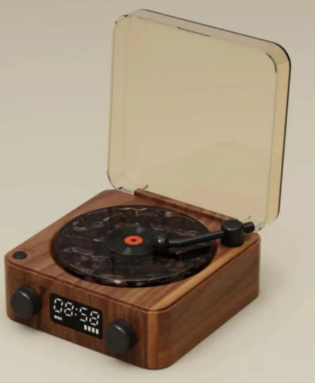 Retro Turntable Speaker Wireless Bluetooth-compatible 5.0 Vinyl Record Player Stereo Sound With White Noise RGB Projection Lamp Effect - Your Shopify