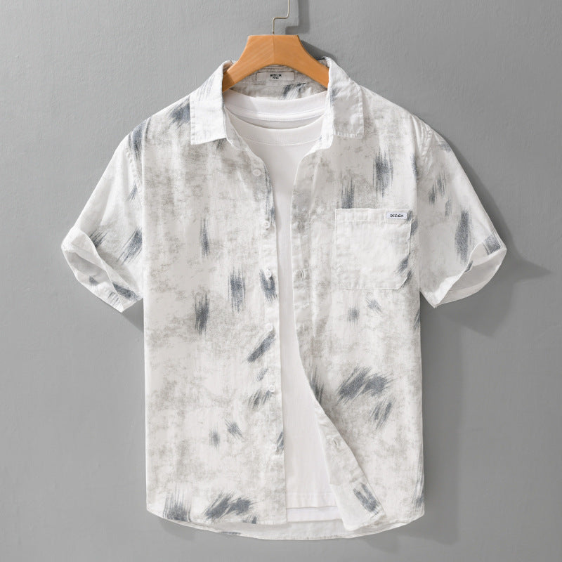 Summer Menswear Simple Printed All-matching Short Sleeve - Your Shopify