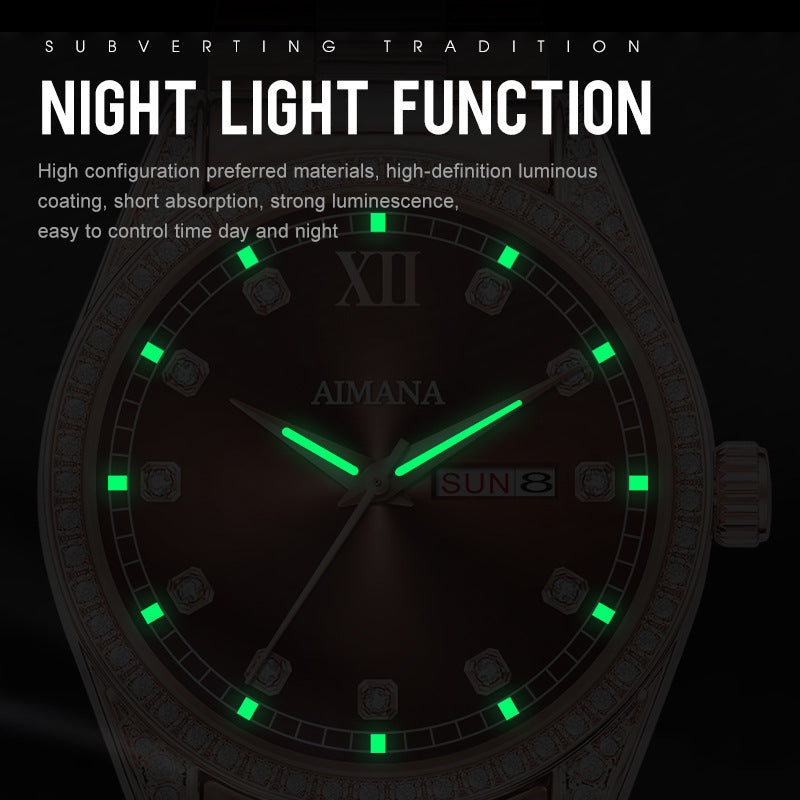 Log Series Diamond Disc Quartz Women's Watch