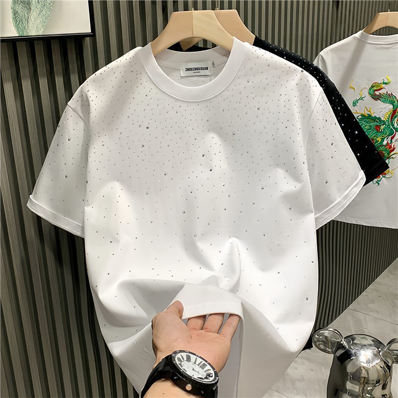 Fashion Men's T-shirt Niche Starry Hot Drilling - Your Shopify