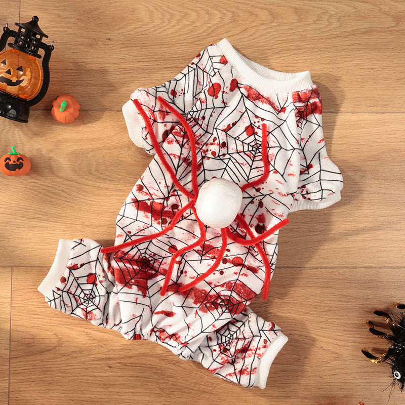 Halloween Personalized Bloodshot Spider Dog Skirt Clothes - Your Shopify
