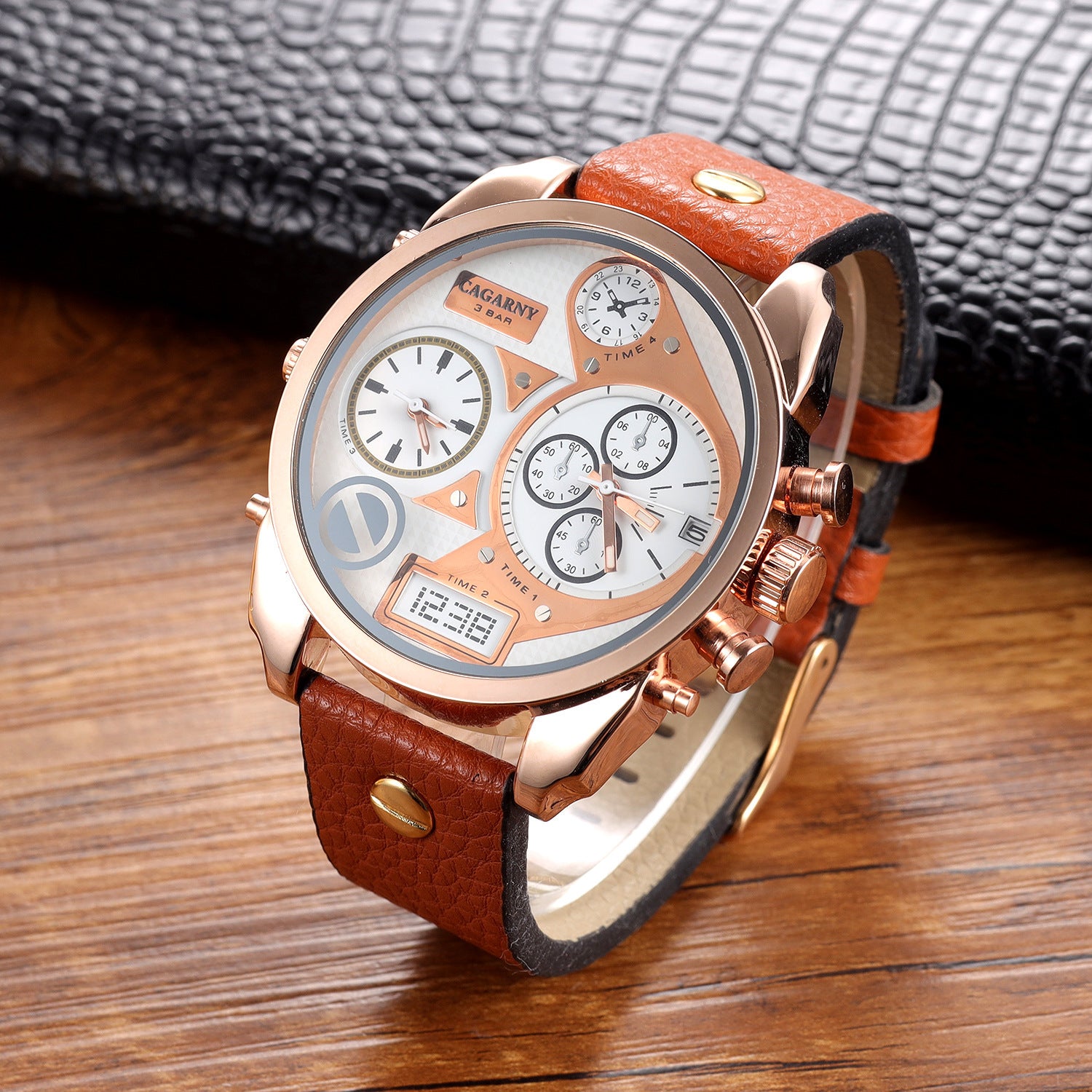 Men's Watch Quartz Calendar Belt Sports