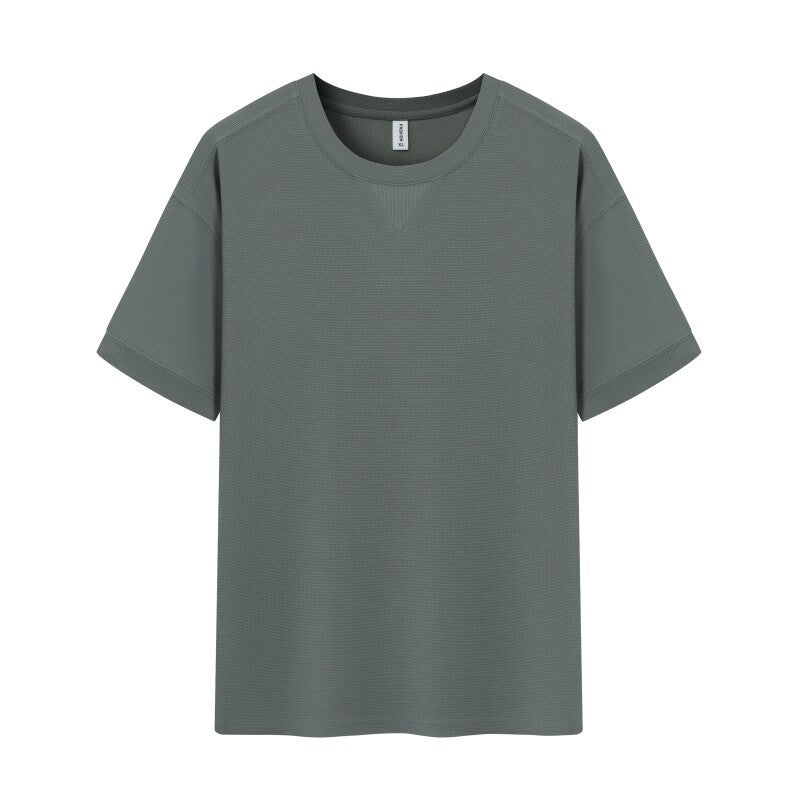 Waffle Heavy Short-sleeved T-shirt For Men - Your Shopify