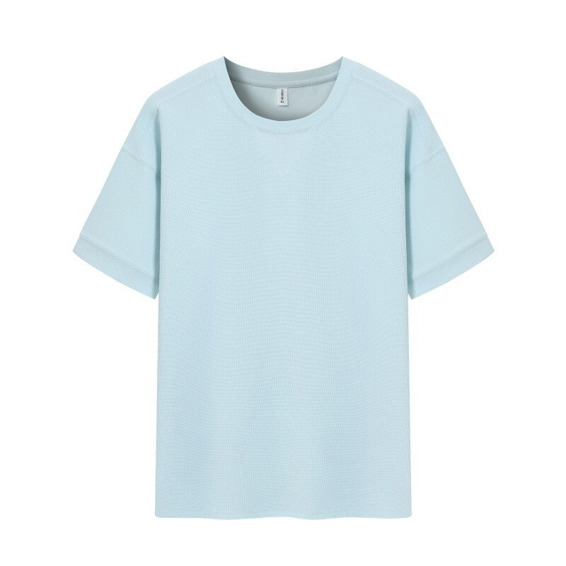 Waffle Heavy Short-sleeved T-shirt For Men - Your Shopify