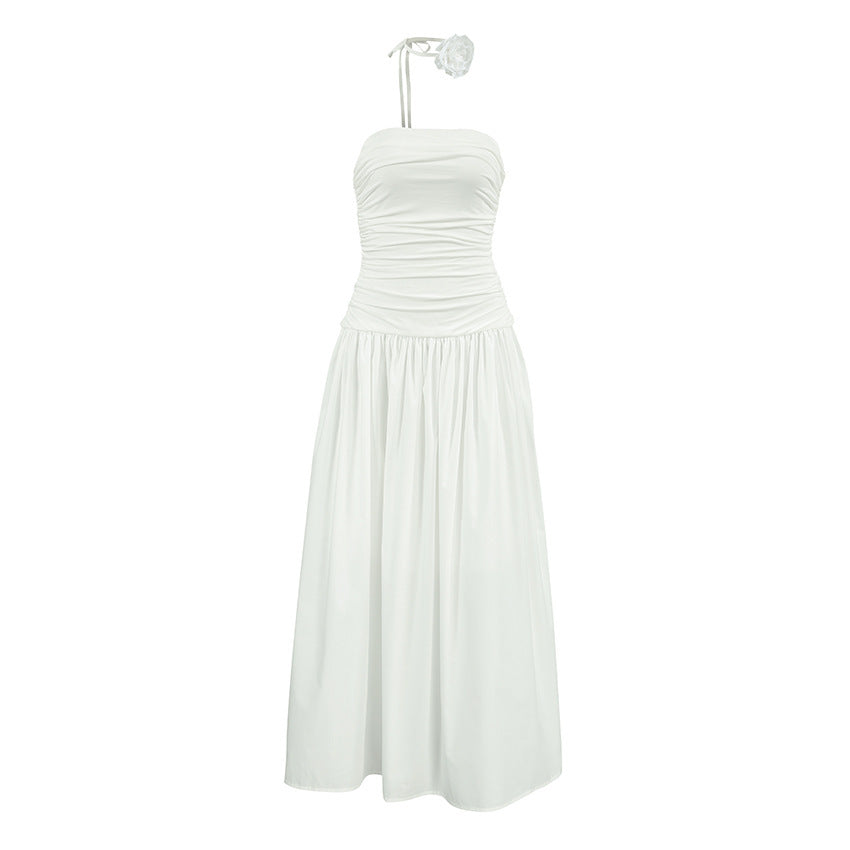 Autumn White European Flower Dress - Your Shopify