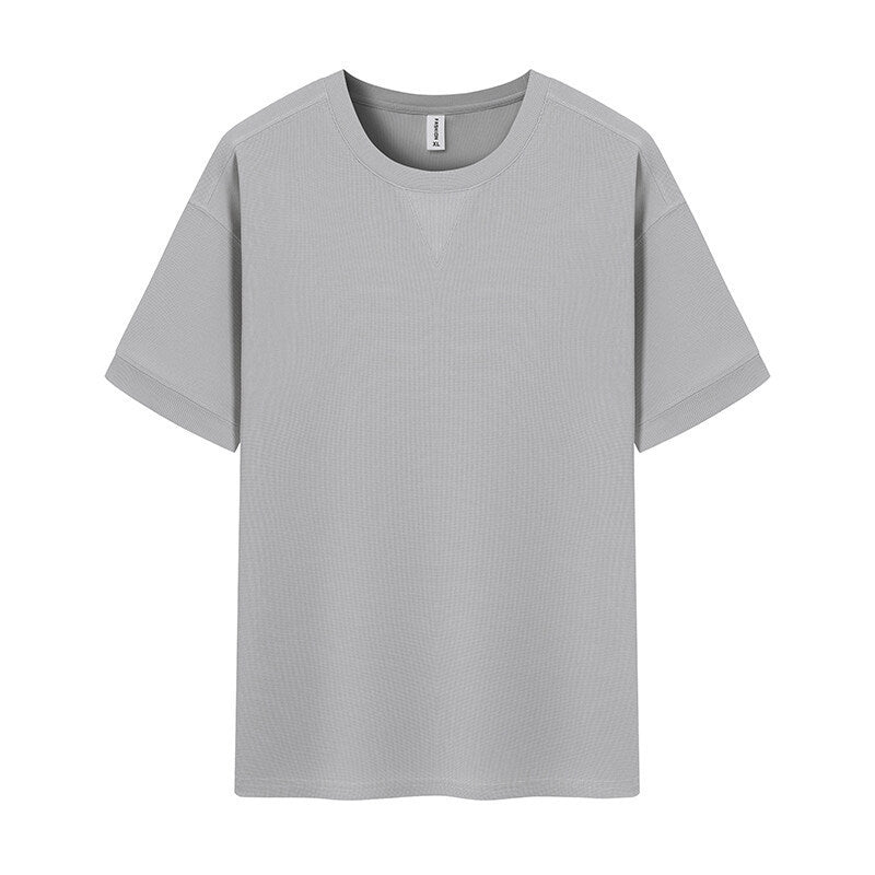 Waffle Heavy Short-sleeved T-shirt For Men - Your Shopify