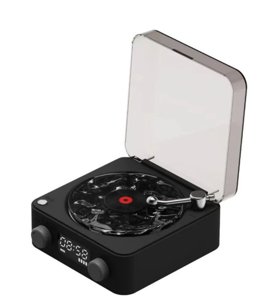 Retro Turntable Speaker Wireless Bluetooth-compatible 5.0 Vinyl Record Player Stereo Sound With White Noise RGB Projection Lamp Effect - Your Shopify