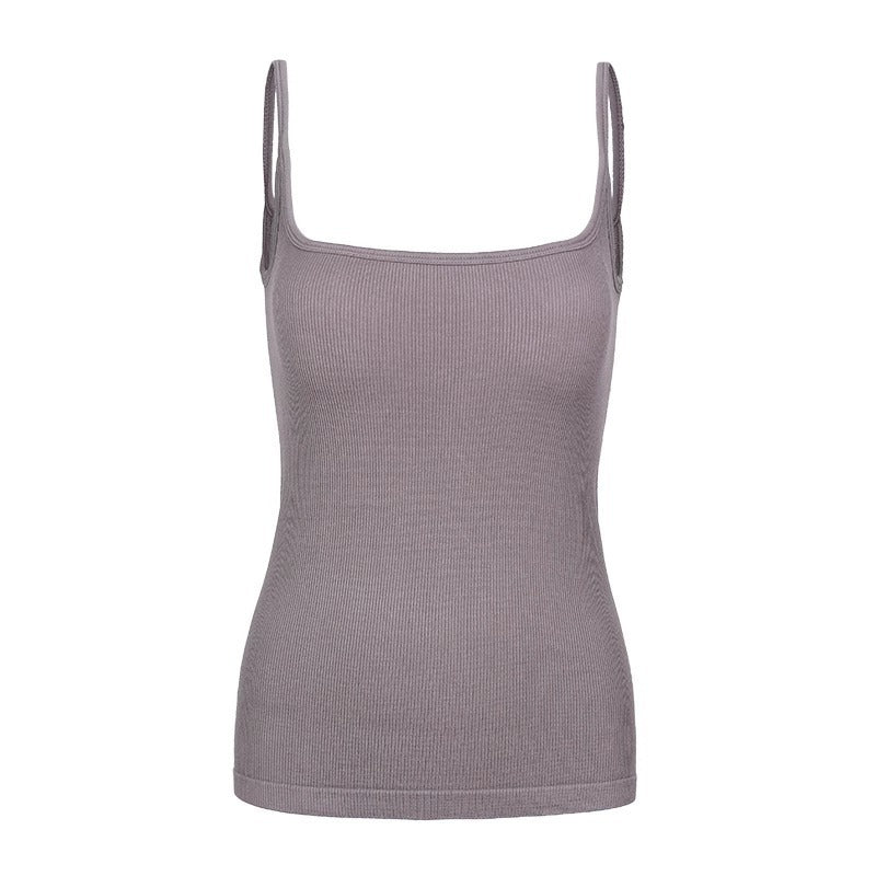 Invisible Chest Support Square Collar Sport Waistcoat For Women Top