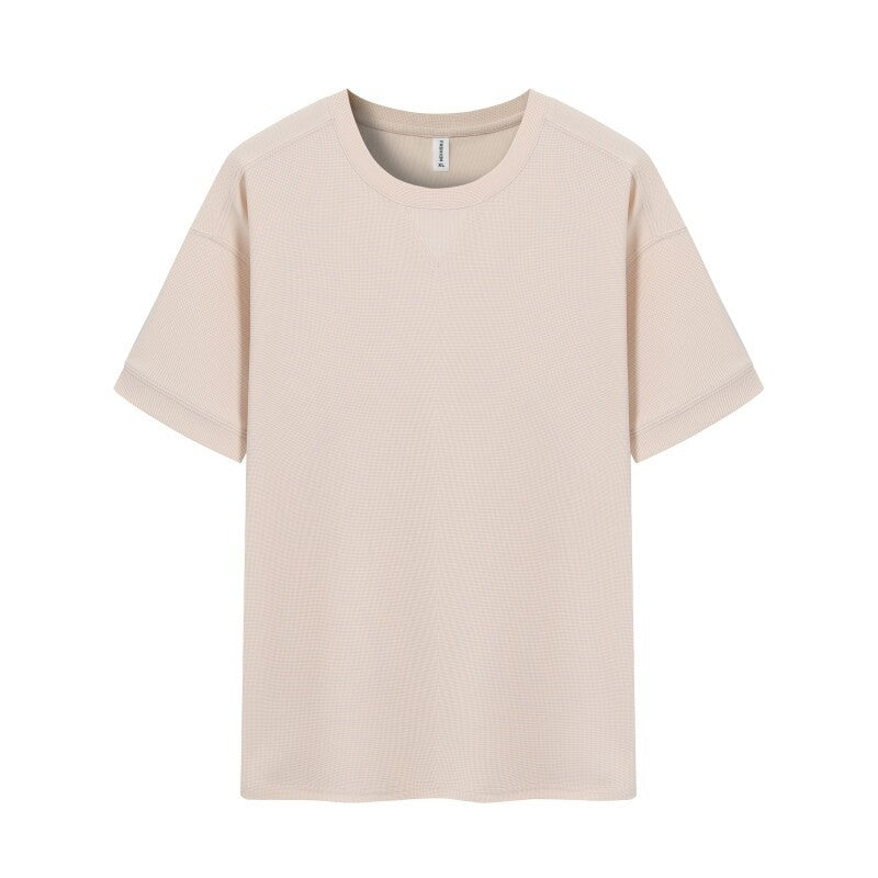 Waffle Heavy Short-sleeved T-shirt For Men - Your Shopify