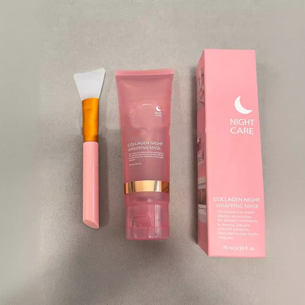 Face Night Mask Collagen Wrapping Mask Natural Ingredients Firming Elasticity & Hydration Anti-wrinkle For Skin Care - Your Shopify