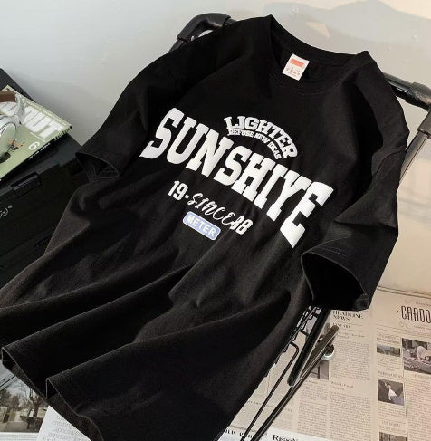 Fashion Brand Hong Kong Style Short Sleeve T-shirt Men's Loose Casual - Your Shopify