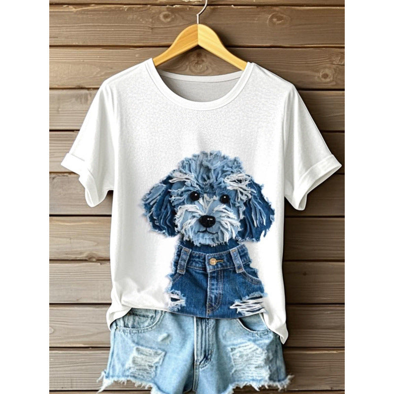 Women's Digital Printed Round Neck Top