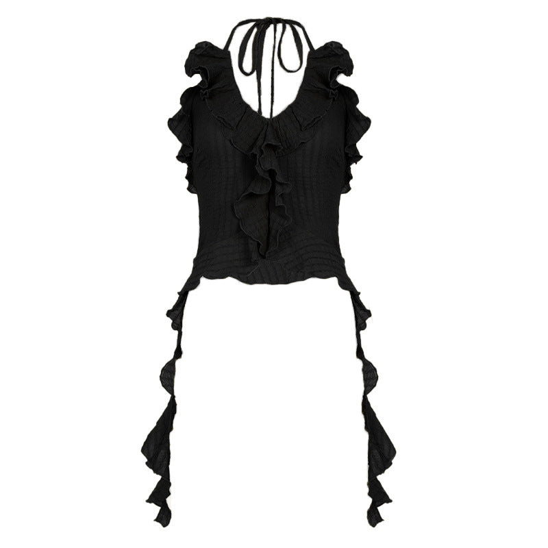 Summer Beach Vacation Style Backless Sexy Short Sling