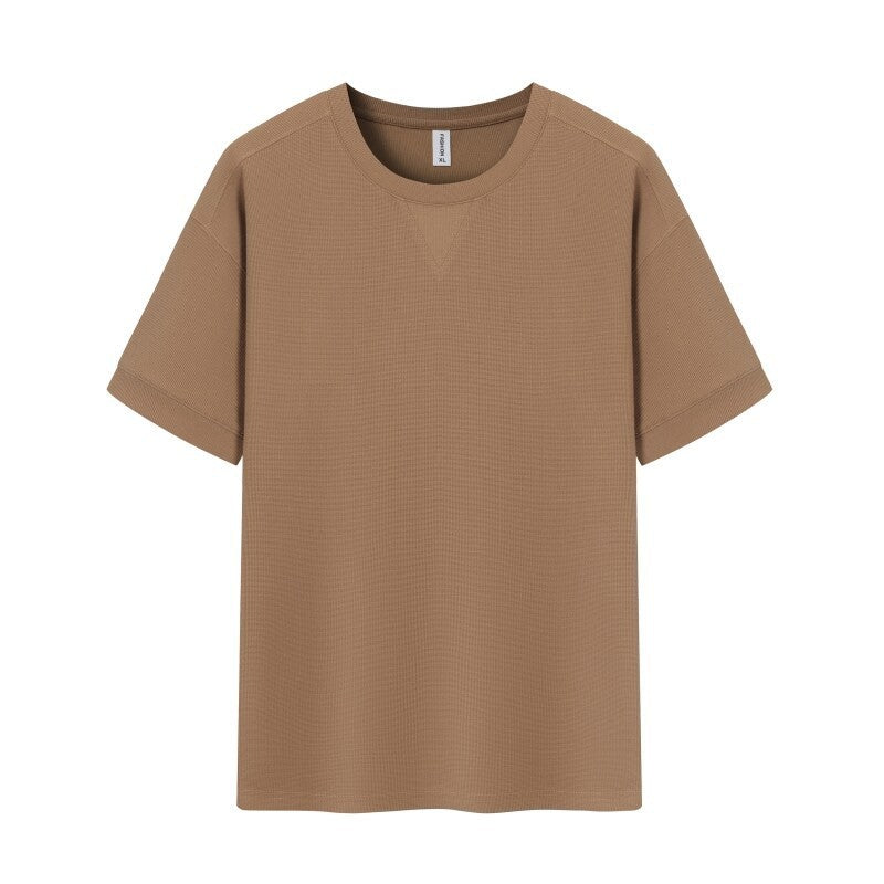 Waffle Heavy Short-sleeved T-shirt For Men - Your Shopify