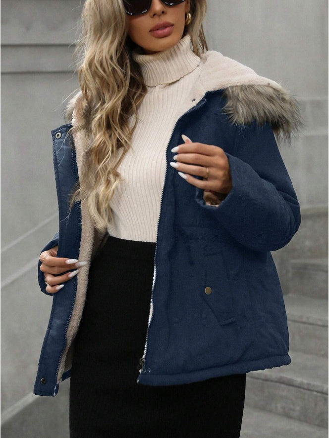 Aveloria Hooded Cinched Waist Casual ParkaPadded Insulated Polyfill Synthetic Insulation Winter Coat - Your Shopify