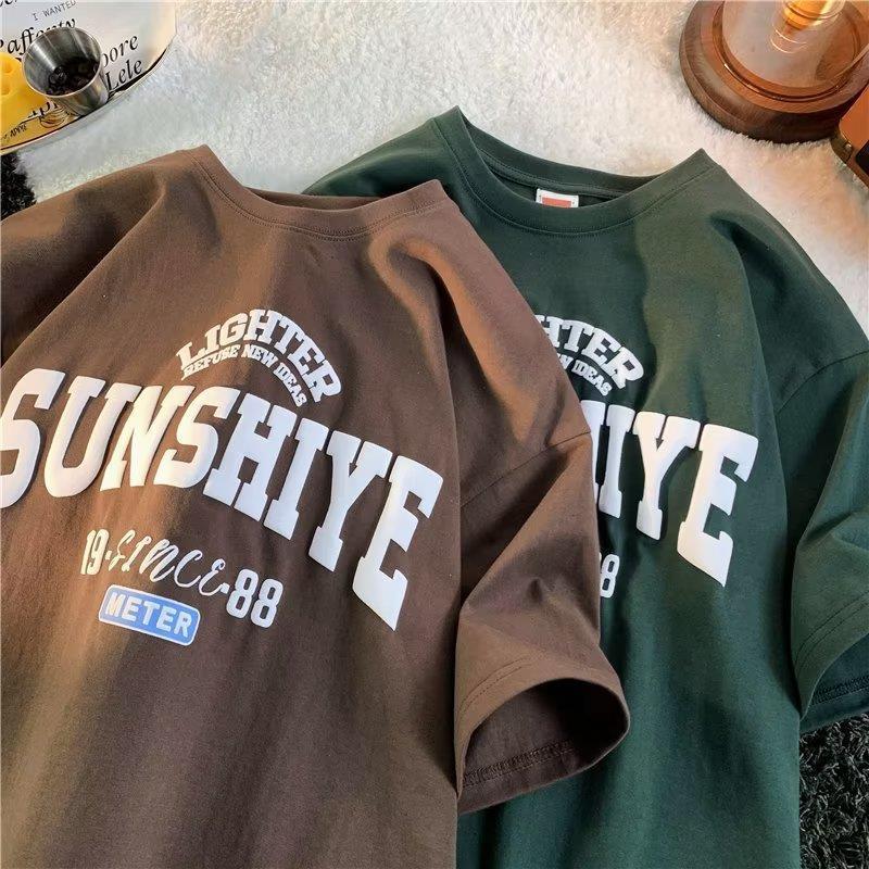 Fashion Brand Hong Kong Style Short Sleeve T-shirt Men's Loose Casual - Your Shopify