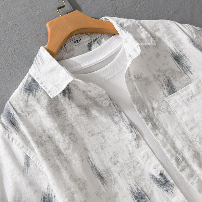 Summer Menswear Simple Printed All-matching Short Sleeve - Your Shopify