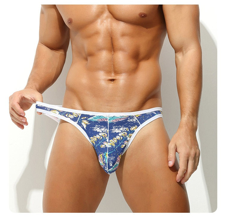 High Elastic Ice Silk Mesh Sexy Men's Sports Breathable Shorts