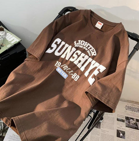 Fashion Brand Hong Kong Style Short Sleeve T-shirt Men's Loose Casual - Your Shopify