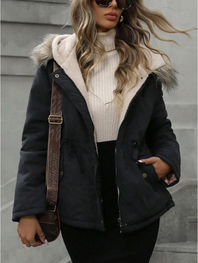 Aveloria Hooded Cinched Waist Casual ParkaPadded Insulated Polyfill Synthetic Insulation Winter Coat - Your Shopify