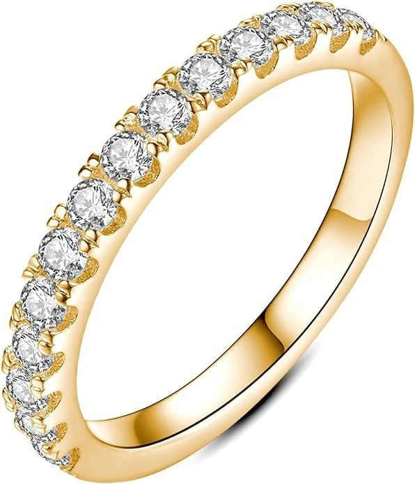 S925 Sterling Silver Semi-inlaid Moissanite Ring