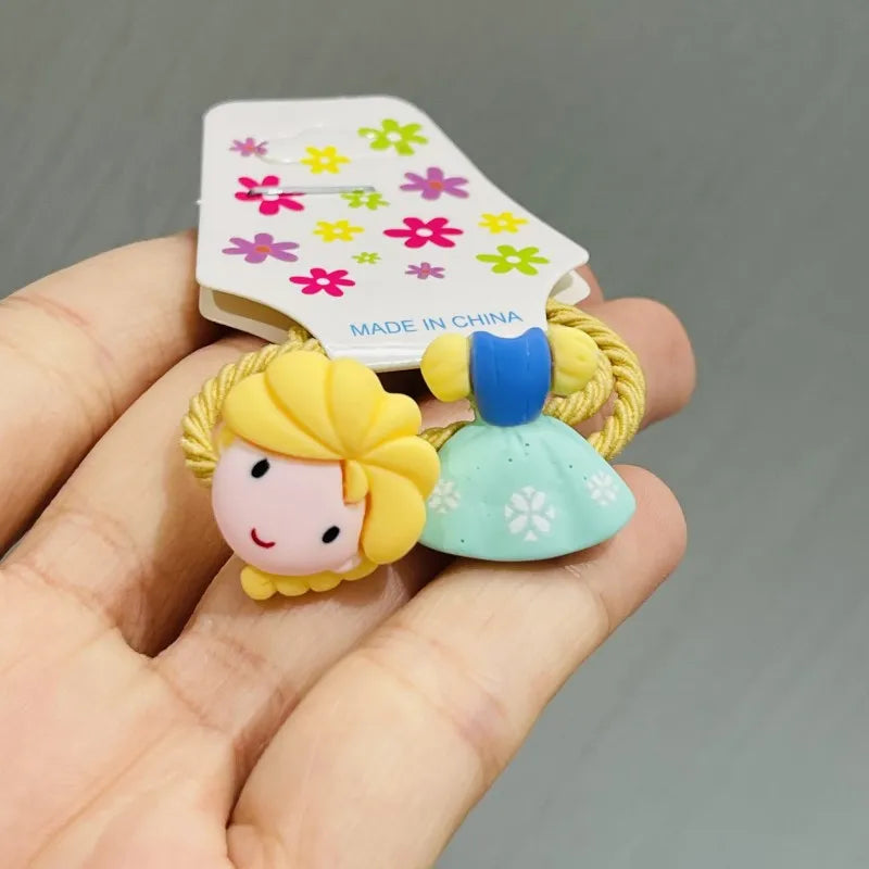 2Pcs Shiny Starfish Children Elastic Hair Bands Ponytail Holder Hair Ties Headband Scrunchie Hair Accessories for Girls