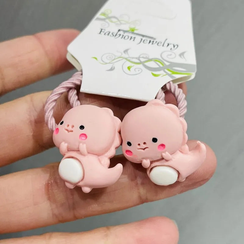 2Pcs Shiny Starfish Children Elastic Hair Bands Ponytail Holder Hair Ties Headband Scrunchie Hair Accessories for Girls