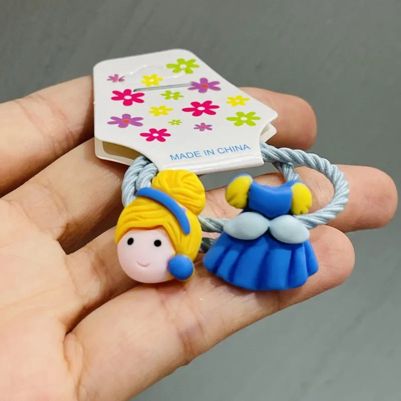 2Pcs Shiny Starfish Children Elastic Hair Bands Ponytail Holder Hair Ties Headband Scrunchie Hair Accessories for Girls