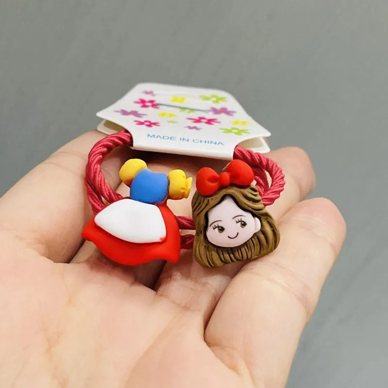 2Pcs Shiny Starfish Children Elastic Hair Bands Ponytail Holder Hair Ties Headband Scrunchie Hair Accessories for Girls