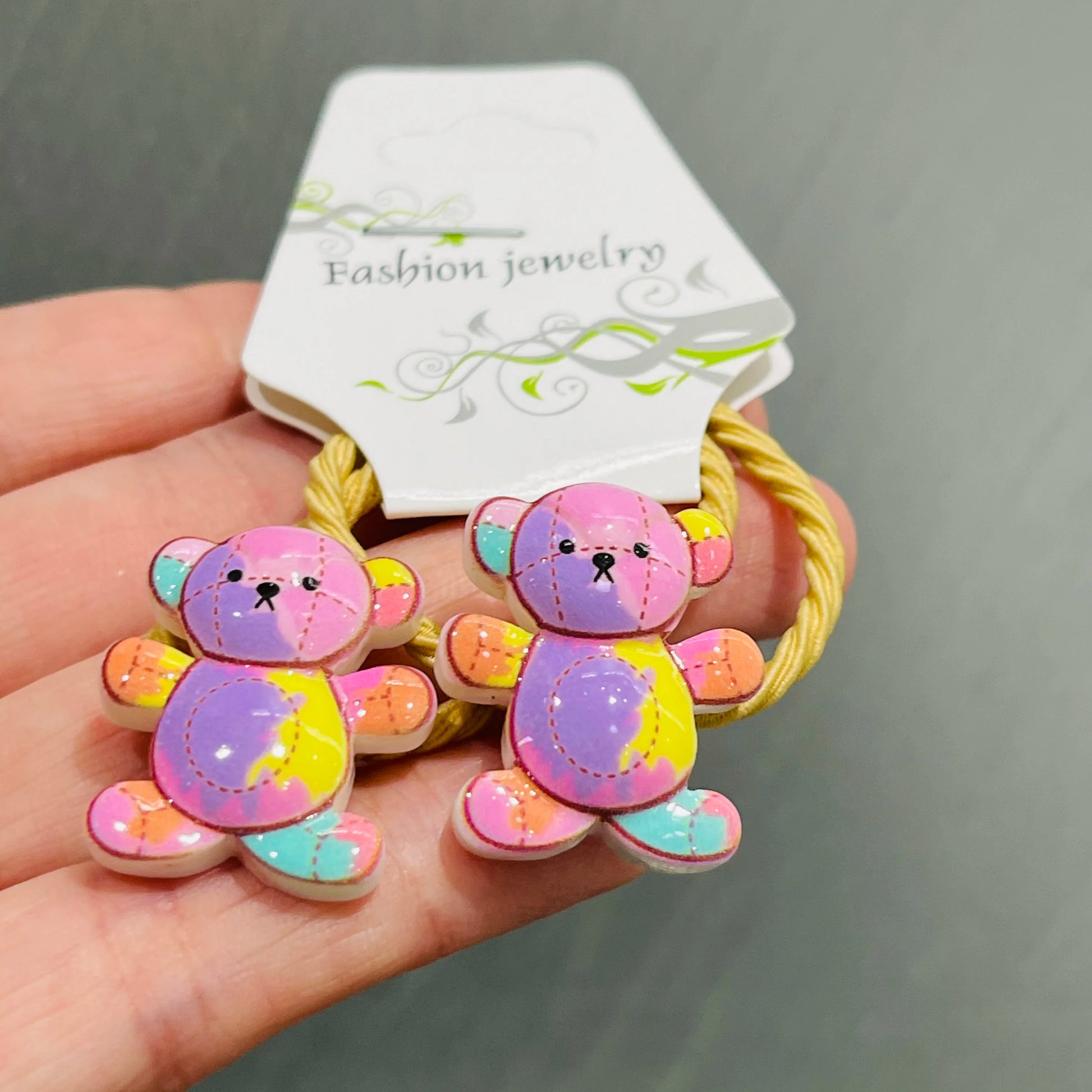 2Pcs Shiny Starfish Children Elastic Hair Bands Ponytail Holder Hair Ties Headband Scrunchie Hair Accessories for Girls